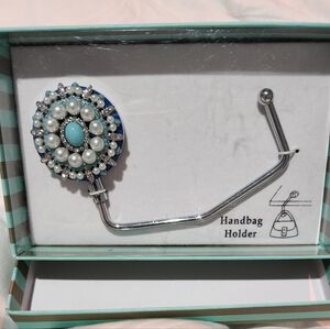 0044. New Blue and Silver Handbag Holder